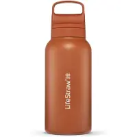 LifeStraw Go Kyoto Orange GOST-1L-ORG Stainless Steel, waterfles met 2-stage filter, 1L