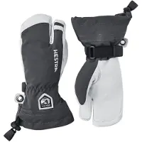 Hestra - Kid's Army Leather Heli Ski 3 Finger - Handschoenen 3, grijs