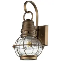 Kichler Wandlamp buiten Bridgepoint, dimbaar, brons / oud-messing, Aluminium, Maritiem, Wandlamp buiten