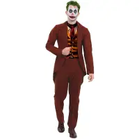Smiffys The Joker Folie à Deux - Kostuum - Heer - Bordeaux -Maat XL