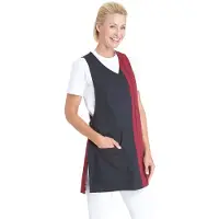 Leiber Dames-schort 08/2541/1021 Zwart/bordeauxrood