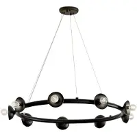 Kichler LED Kroonluchter | 9X E27 Max 40W | Satin Black