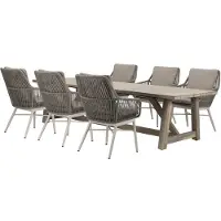 AVH-Collectie Tivoli Ravello dining tuinset 250x100xH76 cm 7 delig rope acacia
