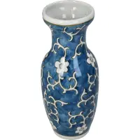 HD Collection Vaas Porselein Blauw 8,5x8,5x20,5cm
