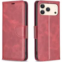 Mobigear Telefoonhoesje geschikt voor Apple iPhone 17 Pro Hoesje | Excellent Bookcase Portemonnee | Pasjeshouder voor 3 Pasjes | Telefoonhoesje voor Pinpas / OV Kaart / Rijbewijs - Rood