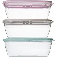 Karma Set van 12 voedselcontainers, 1,2 l, transparant, kunststof, voedselcontainer, BPA-vrij, broodtrommel, geschikt voor magnetron, vaatwasser, vriezer, container met deksel, gemaakt in Spanje