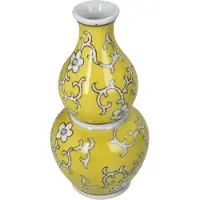 HD Collection Vaas Porselein Geel 10x10x20,5cm