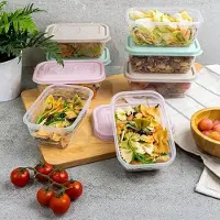 Karma Set van 12 voedselcontainers van kunststof, BPA-vrij, magnetronbestendig, vaatwasmachinebestendig, vriesbestendig, container met deksel, gemaakt in Spanje (12 x 500 ml)