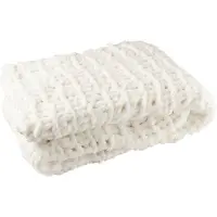 J-Line Blanket knitted polyester white