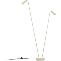 QAZQA Moderne vloerlamp beige 2-lichts GU10 35mm - Thomas