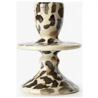 Sissy-Boy Lichtbruine ruffle kandelaar met leopard print small