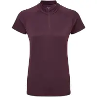 Montane F Dart Zip T-Shirt, dameshirt, donkerpaars
