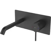 EsseBagno Inbouw Wastafelkraan Envol - Waterbesparend - Zwart - 13,0cm