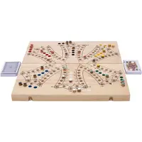 Engelhart Toc Spel XL Opklapbaar 6 Spelers – Houten Bordspel – Extra Groot Strategiespel – Gezelschapsspel voor 2 tot 6 Spelers – Reisvriendelijk Bordspel –