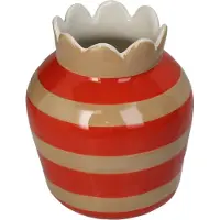 HD Collection Vaas Strepen Aardewerk 14,3x14,3x17,5cm