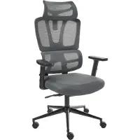 Beliani OMEGA - Bureaustoel - Donkergrijs - Mesh