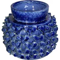 HD Collection Vaas Aardewerk Blauw 22x22x20.5cm