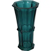 HD Collection Vaas Glas Petrol 12,5x12,5x23cm