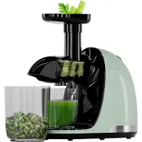 Kitchenbrothers Slowjuicer - Juicer - Groenten en Fruitpers - 700ml - Met Pulpreservoir - Juice Maker - Moederdag Cadeautje - Pastel Groen