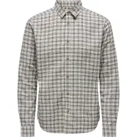 Only & Sons Overhemd 'ONSGudmund' zwart / natuurwit