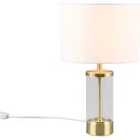RL LIVE YOUR LIGHT REALITY GRAZIA - Tafellamp - Messing mat - excl. 1x E14 25W - Snoerschakelaar - Witte kap