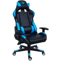 CoolBox Deep Command 180 Zwarte Blauwe Gaming Chair