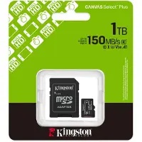 Kingston SD-kaart 1TB microSDXC Canvas Select Plus Gen3 150MB/s A1 Card + Adapter