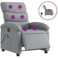 Sonstiges Massagestoel elektrisch verstelbaar stof lichtgrijs