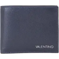Valentino Leren kaarthoes Marnier Credit Card Case Blu donkerblauw
