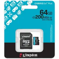 Kingston Flash Canvas Go! Plus 64 GB (gen4), microSDXC, + Adapter