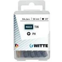 Witte Ph 2 Tin Phillips Kruiskopschroevendraaierbit 5 Eenheden