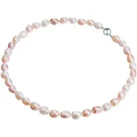 Valero Pearls Ketting pink / zilver / wit