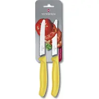 Victorinox Tomatenmes Swiss Classic Gekarteld Geel (2-delig)