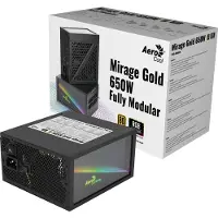 Aerocool MIRAGEGOLD650M, 650 W, 200 - 240 V, 47 - 63 Hz, 120 W, 648 W, 120 W