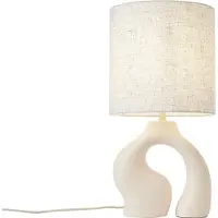 QAZQA Japandi Tafellamp Beige met Linnen Kap - Dahlia