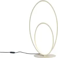 QAZQA Design tafellamp beige incl. LED 3-staps dimbaar - Boomerang