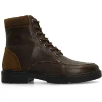 Manfield Taupe leren veterboots | Maat 46