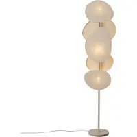 QAZQA Japandi vloerlamp beige 3-lichts - Organica