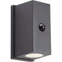 QAZQA Wandlamp zwart lux sensor magnetisch incl. LED oplaadbaar - Baleno