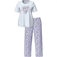 Ulla Popken Pyjama blauw / lichtblauw