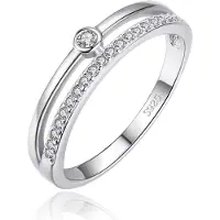 Elenza AMS Elenza Sterling .925 Zilveren Solitair Ring met Zirkonia-16mm