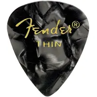 Fender Picks 351 zwart Moto thin 12er Set Premium Celluloid - Plectrum set