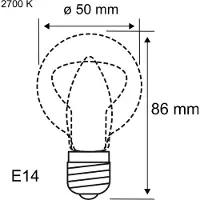 Paulmann 28580 LED-lamp Energielabel F (A - G) E14 5.5 W Warmwit (Ø x h) 50 mm x 86 mm 3 stuk(s)