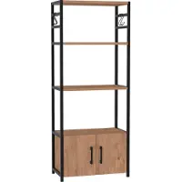 En.casa Keukenkast Arhuni 139x56x30 cm zwart en eikenkleurig []