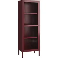 En.casa Vitrinekast Säkylä 150x50x35 cm bordeaux rood []