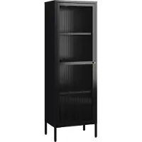 En.casa Vitrinekast Säkylä 150x50x35 cm zwart []