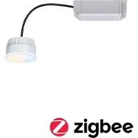 Paulmann ZigBee Coin LED CCT 470 lm Coin, dimbaar, wit / opaal, Woon-/ Eetkamer, Kunststof, Modern