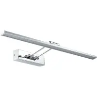 Paulmann Verchroomde Galeria LED schilderijlamp Beam Sixty, chroom / zilver, Woon-/ Eetkamer, Modern, Wandlamp