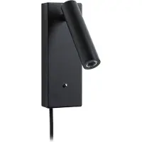 Paulmann Wandlampe , Hulda USB, dimbare, Zwart, Slaapkamer, Metaal, Modern