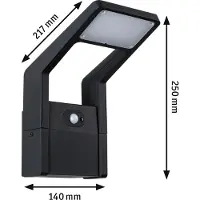 Paulmann Juntea PIR 94859 LED-buitenlamp (wand) LED 11 W Antraciet